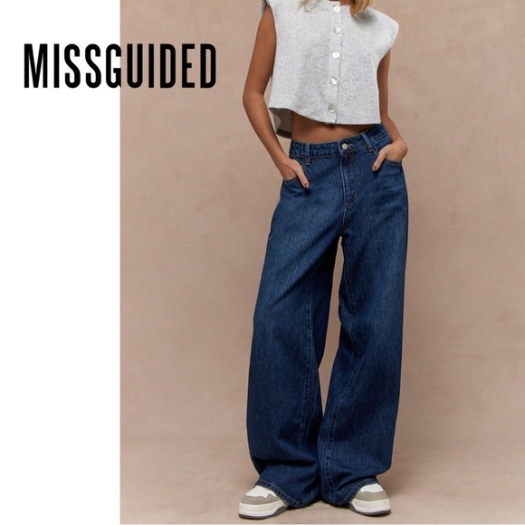 Missguided Denim - Missguided Wide Leg Palazzo Jeans
